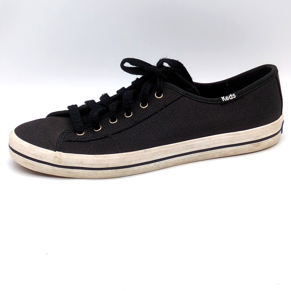 Keds Sneakers Womens Black 8 Athletic Walking Shoes Canvas Comfort WF57391